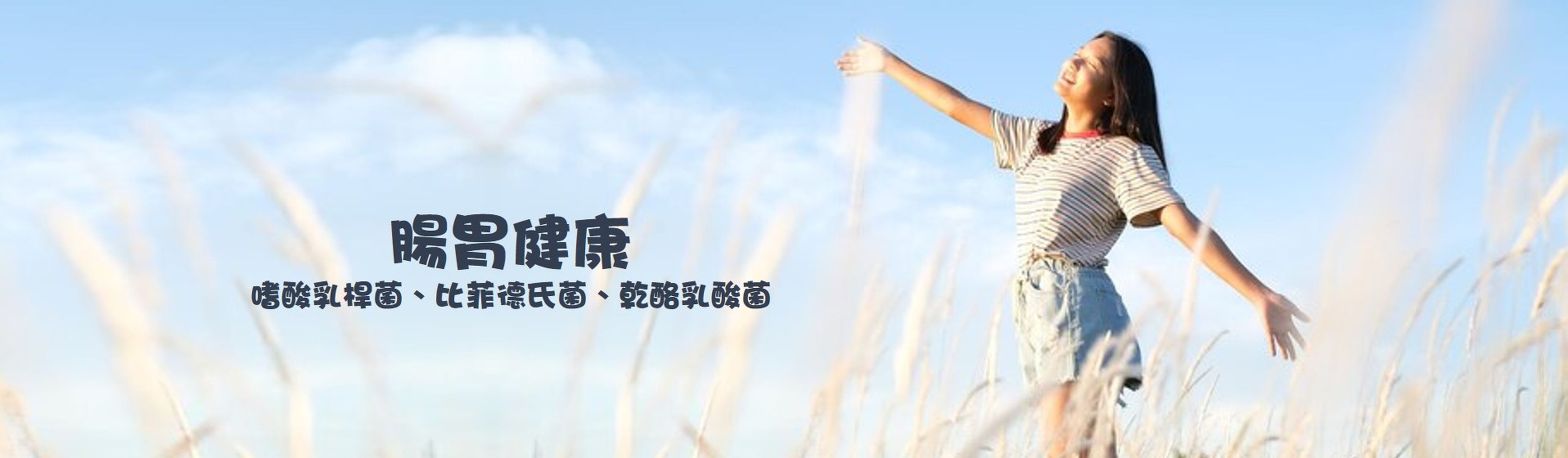 維持腸胃健康、促進腸胃蠕動：嗜酸乳桿菌、比菲德氏菌、乾酪乳酸菌